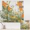Designart - Orange Wildflowers In The Meadows III - Cottage Gallery-wrapped Canvas